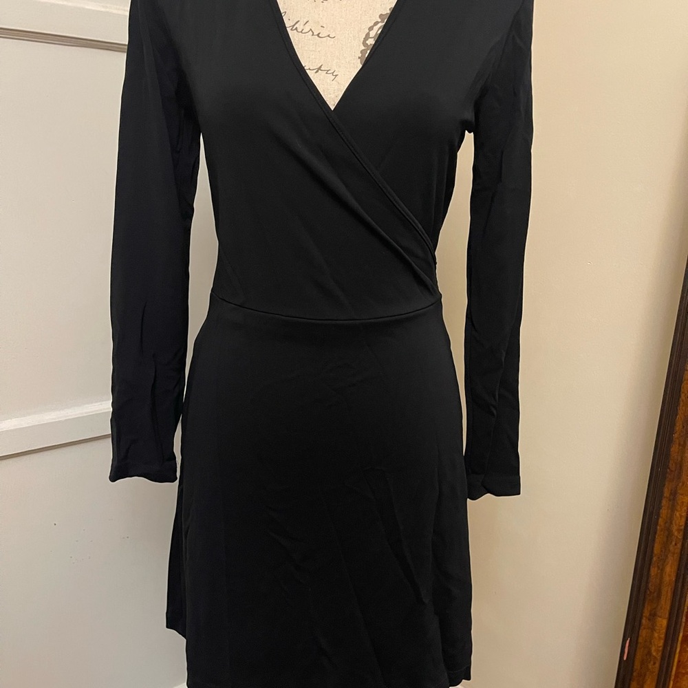 Elegant Black Wrap Dress